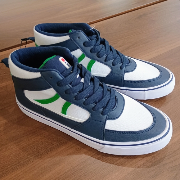 Airwalk Navy and Green High-Top Sneakers - Picture 1 of 5